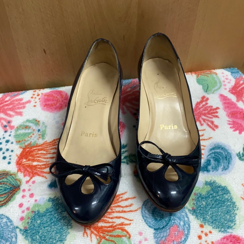 Authentic Christian Louboutin mid heel shoes